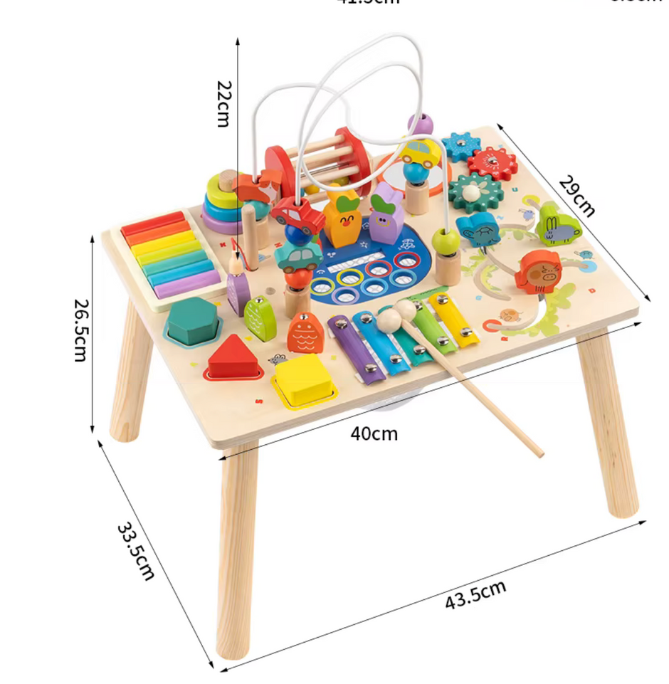 Mesa de Actividades de Madera Pequeños Exploradores