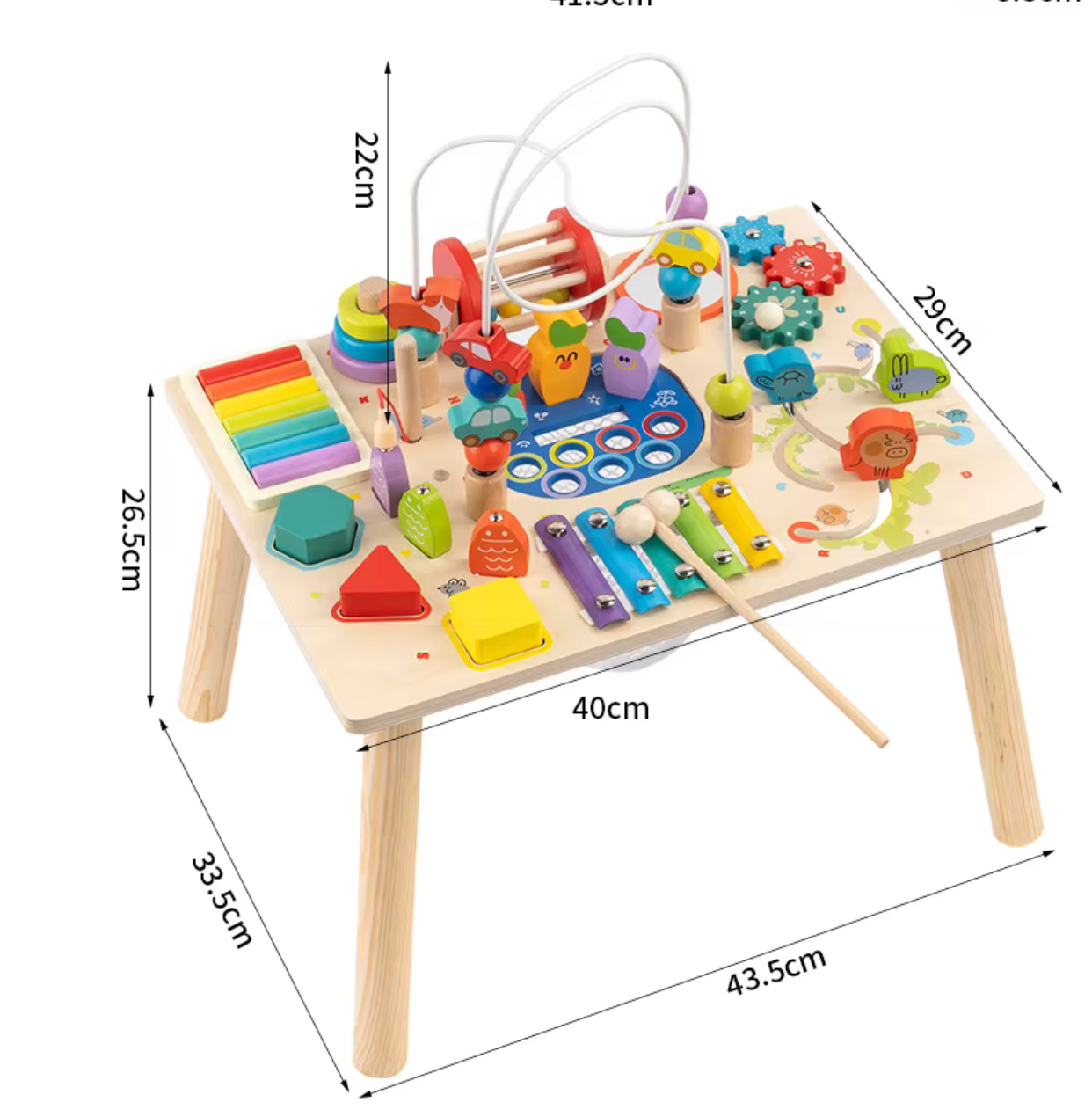 Mesa de Actividades de Madera Pequeños Exploradores