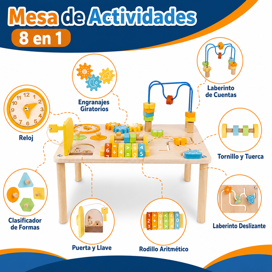 Discovery Station – Mesa Explora y Aprende 8 en 1