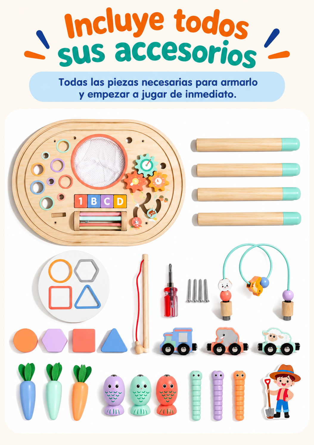 Mesa Montessori 10 en 1 – Pequeños Descubrimientos