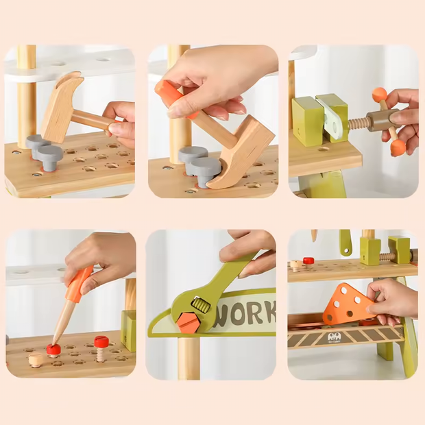 Mini Workbench – Mi Primera Mesa de Herramientas Montessori