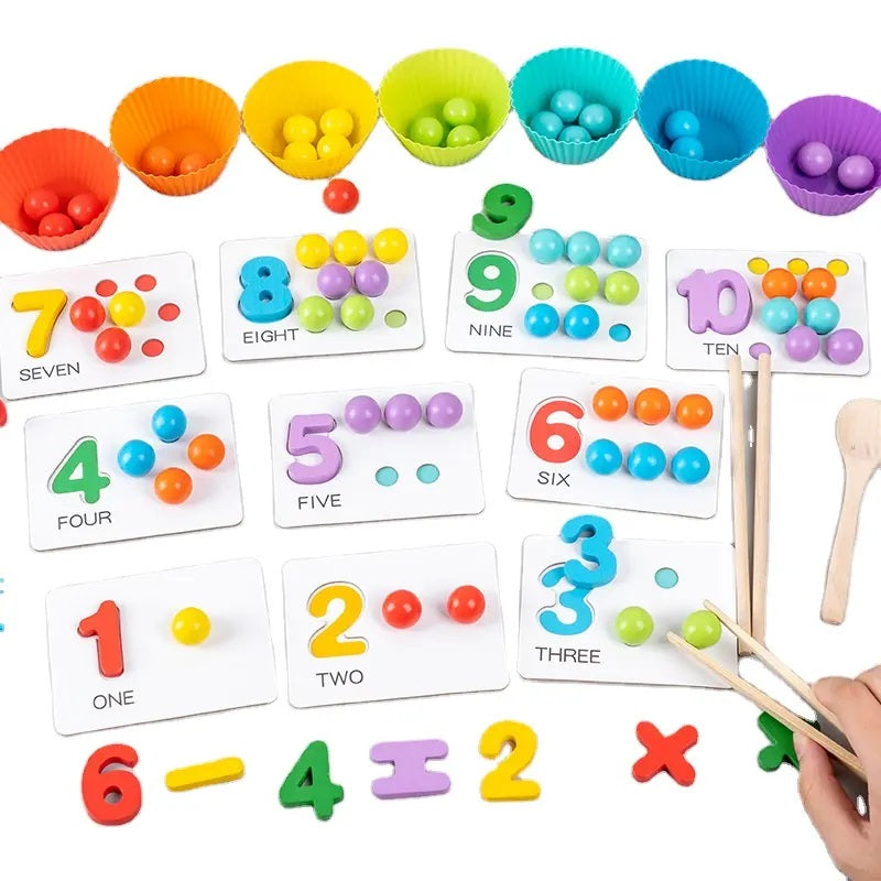 Number Cognitive Operation – Juego Montessori para Contar, Clasificar y Aprender Operaciones Matemáticas