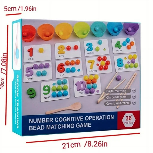 Number Cognitive Operation – Juego Montessori para Contar, Clasificar y Aprender Operaciones Matemáticas