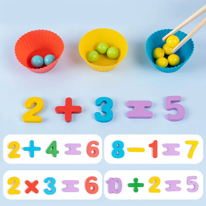 Number Cognitive Operation – Juego Montessori para Contar, Clasificar y Aprender Operaciones Matemáticas
