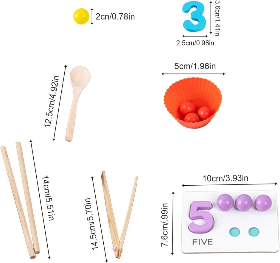 Number Cognitive Operation – Juego Montessori para Contar, Clasificar y Aprender Operaciones Matemáticas