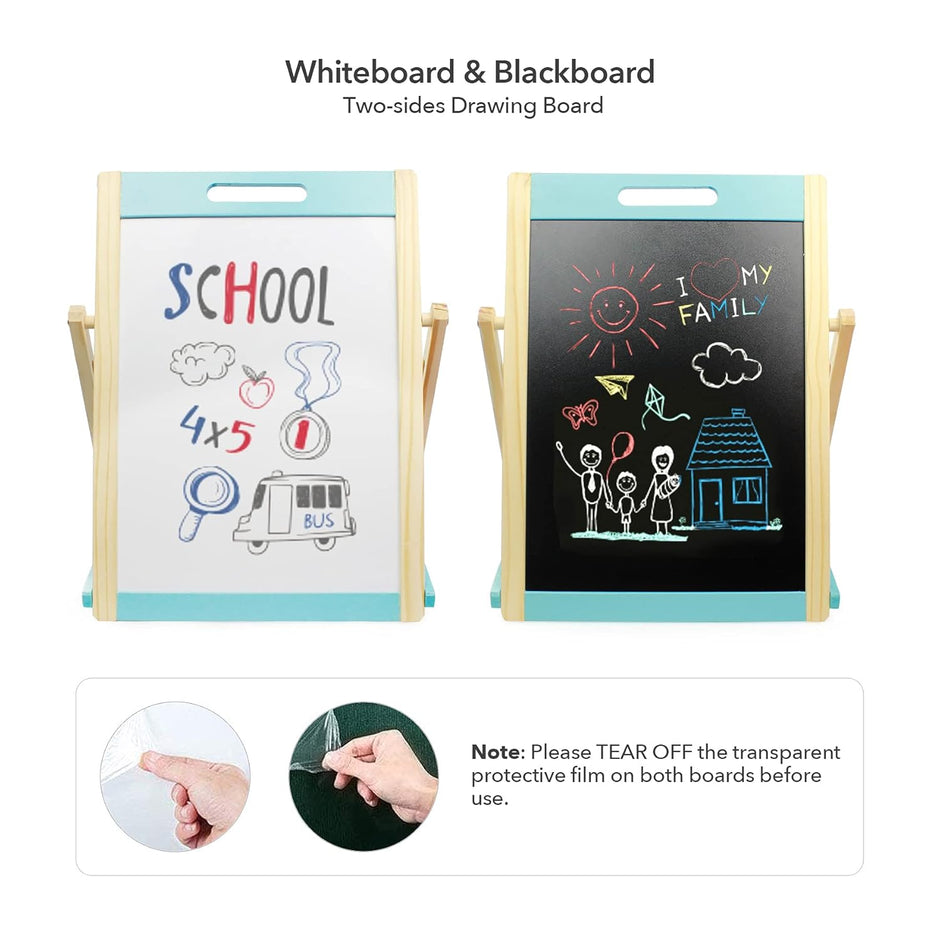 Pizarrón Creativo de Madera – Doble Cara Magnética Montessori