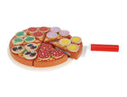 Pizza de Madera con Ingredientes Intercambiables – 27 piezas para crear, cortar y compartir