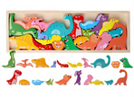 Abecedario Jurásico – Puzzle Montessori de Dinosaurios en Madera