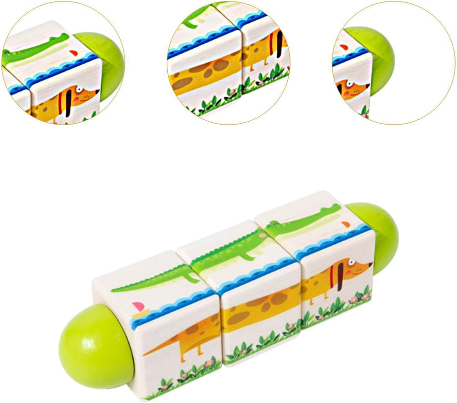 Twist & Match Animalitos – Puzzle Giratorio de Madera