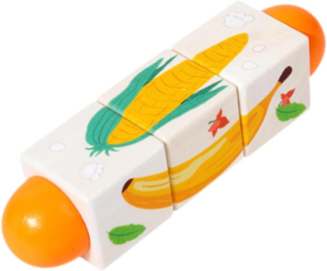 Twist & Match Frutas y Verduras – Puzzle Giratorio de Madera