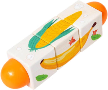 Twist & Match Frutas y Verduras – Puzzle Giratorio de Madera