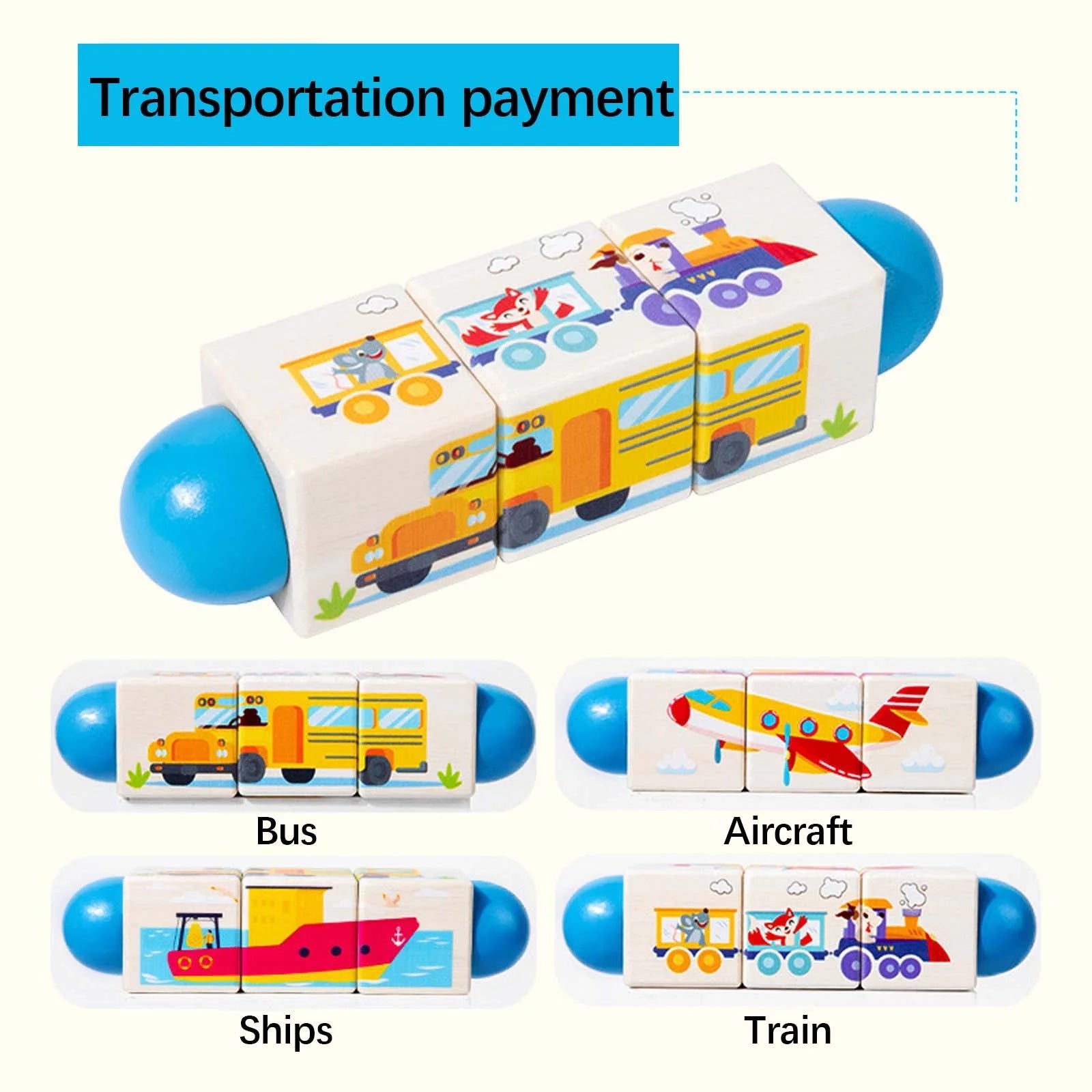 Twist & Match Vehículos – Puzzle Giratorio de Transporte