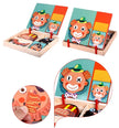 Puzzle Magnético de Rostros Divertidos – Caja de Madera con Tarjetas