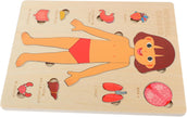 Explora el Cuerpo Humano: Puzzle Anatómico Montessori (Niña)