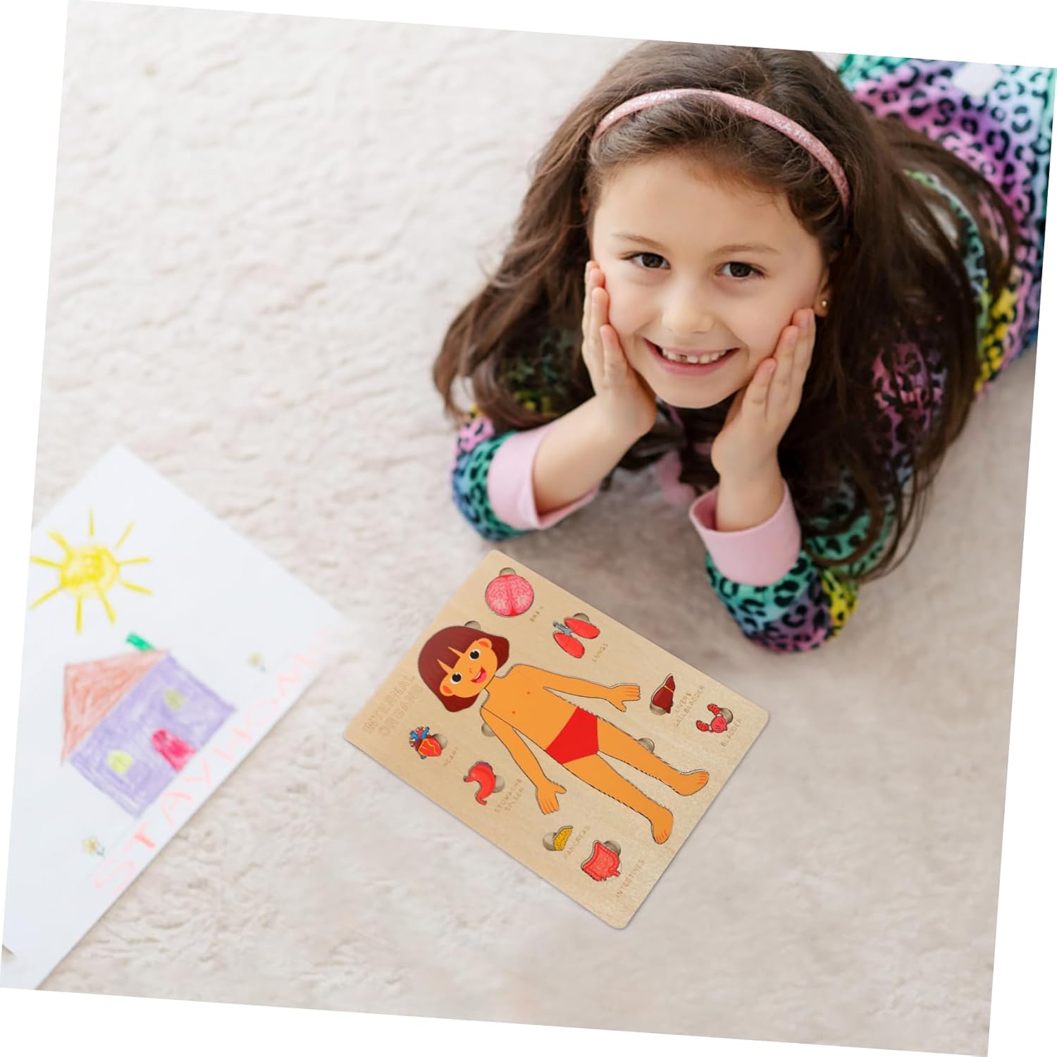 Explora el Cuerpo Humano: Puzzle Anatómico Montessori (Niña)