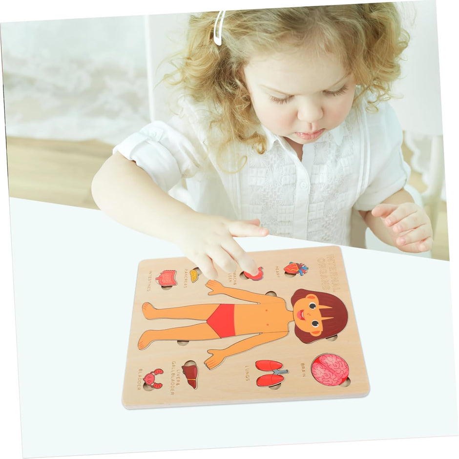 Explora el Cuerpo Humano: Puzzle Anatómico Montessori (Niña)