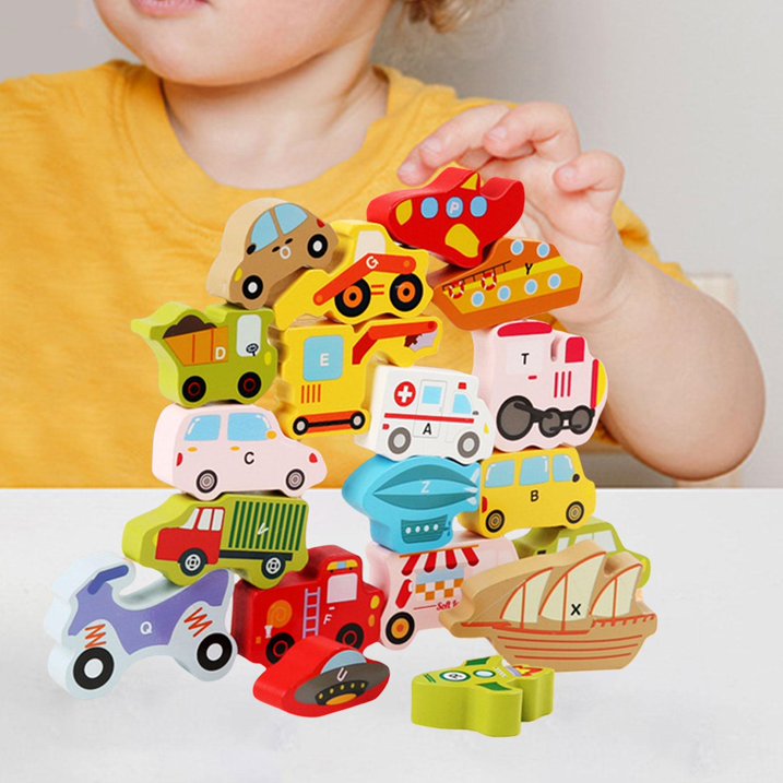 Rompecabezas de Vehículos Abecedario – ¡Apila, Aprende y Juega!