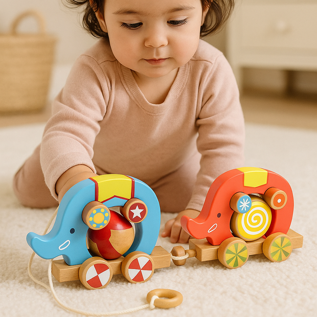 Caravana de Elefantes - Remolque de Circo en Madera