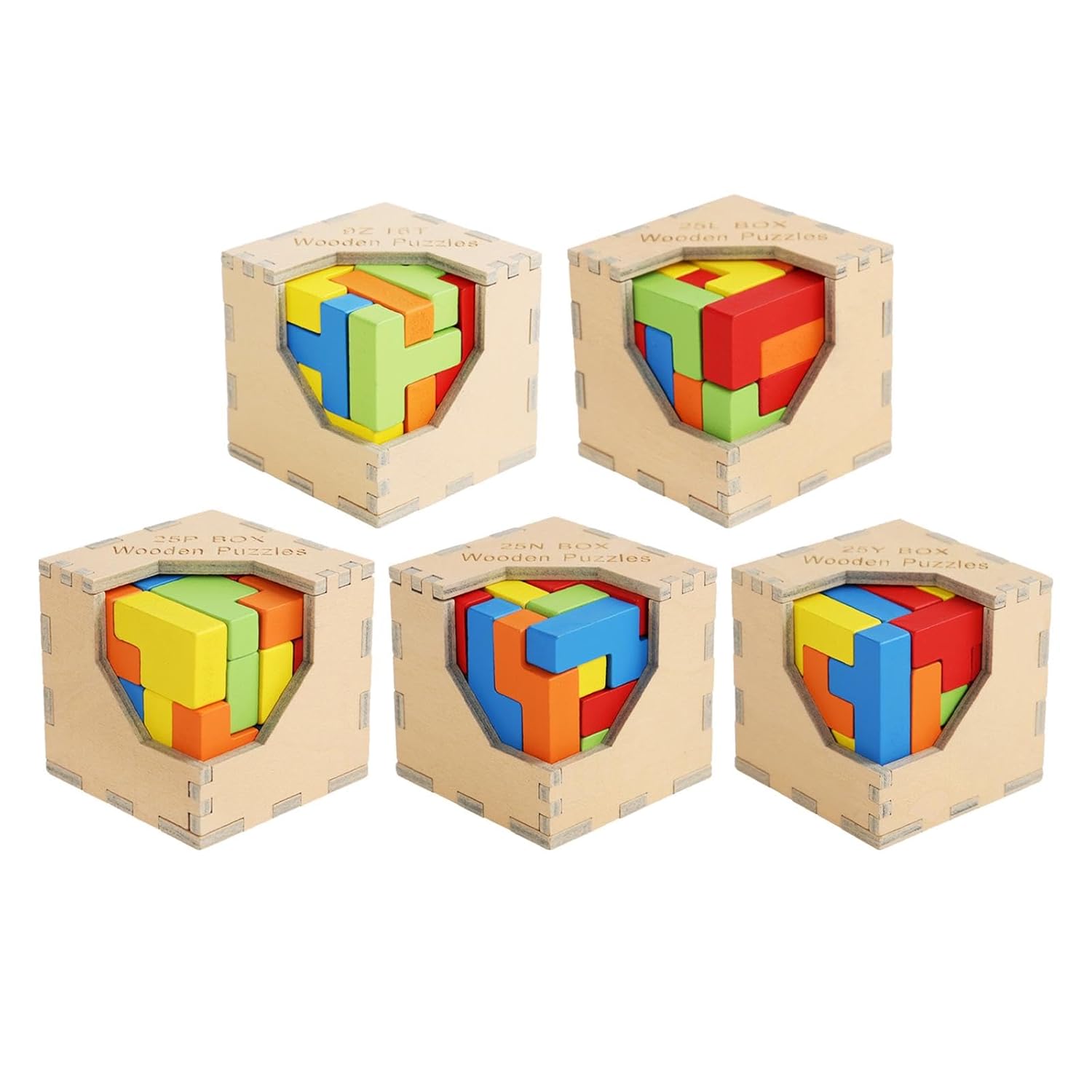 Cubos Desafío de Colores – Rompecabezas de Madera Montessori