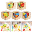 Cubos Desafío de Colores – Rompecabezas de Madera Montessori