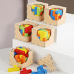 Cubos Desafío de Colores – Rompecabezas de Madera Montessori