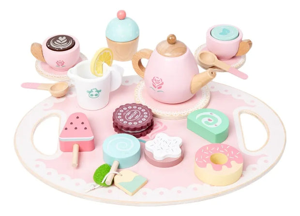 Tea Time Blossom – Set de Té de Madera
