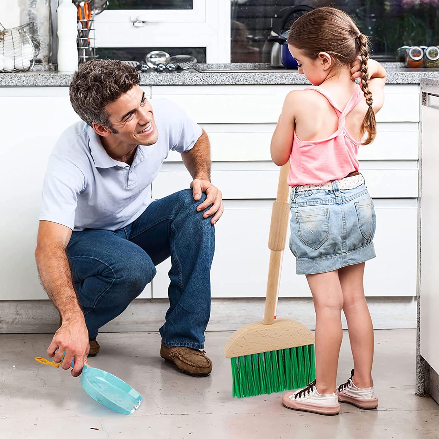 Set Montessori “Pequeño Ayudante” – Juego de Limpieza de Madera