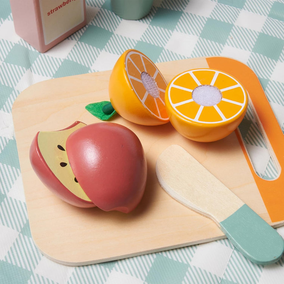 Picnic de Madera – Set de Juego 2 en 1 con Cesta y Mantel Mágico