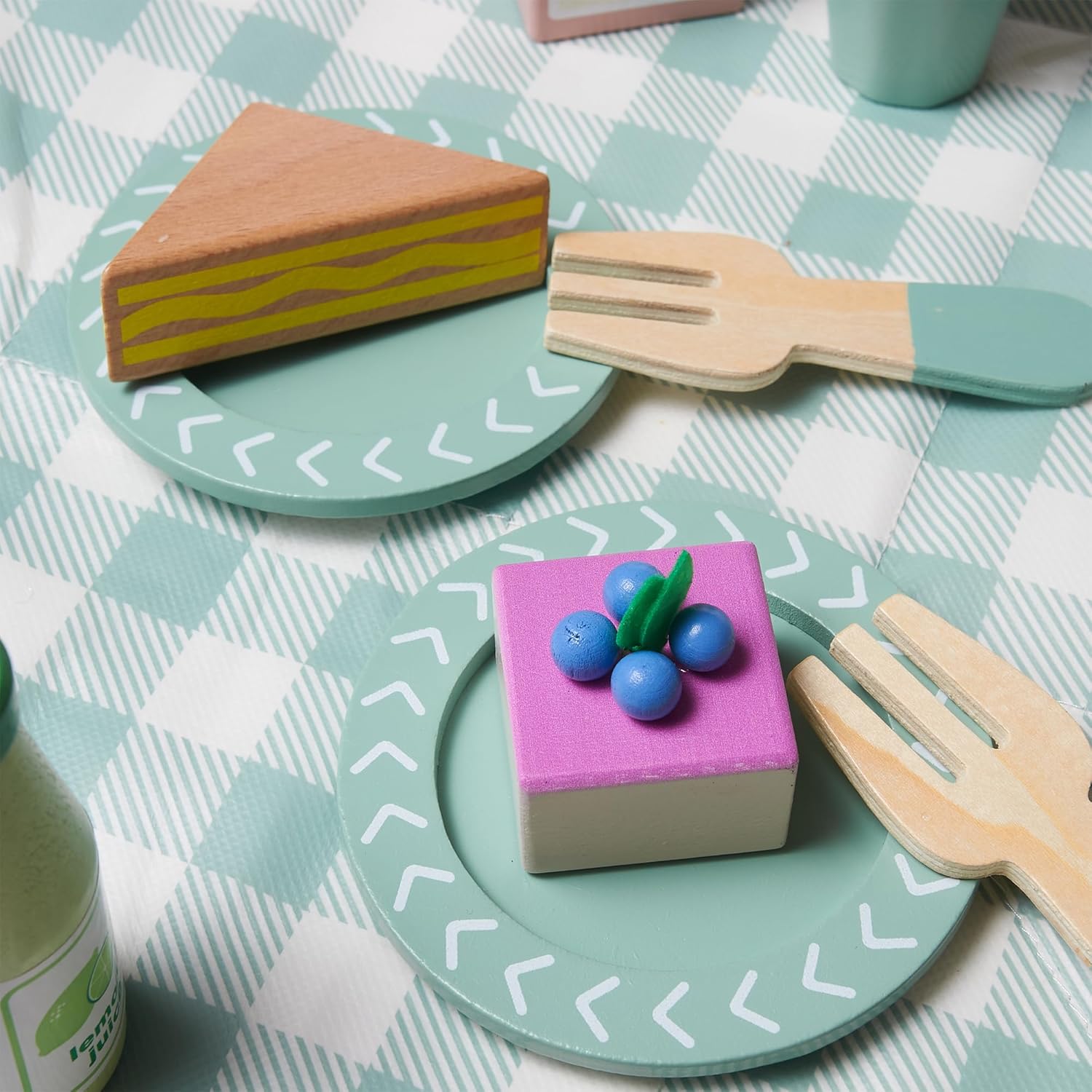 Picnic de Madera – Set de Juego 2 en 1 con Cesta y Mantel Mágico