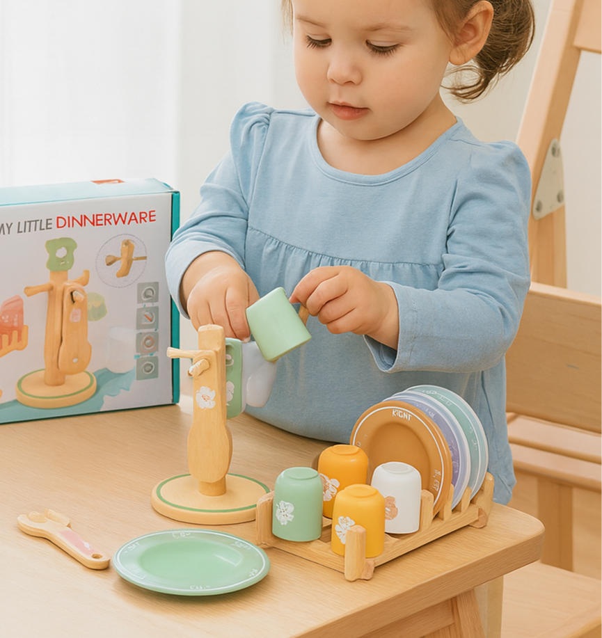 Set de Vajilla de Madera “Pequeños Momentos”