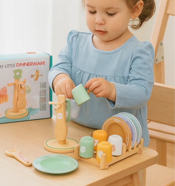 Set de Vajilla de Madera “Pequeños Momentos”