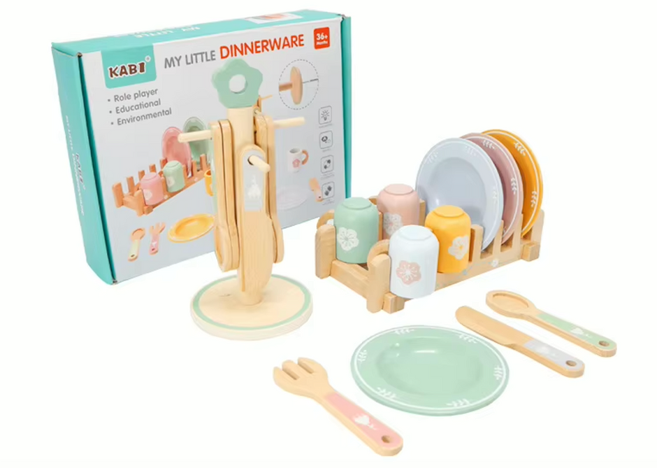 Set de Vajilla de Madera “Pequeños Momentos”