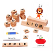 Palabras que cobran vida: Juego de Spelling con letras de madera y tarjetas ilustradas