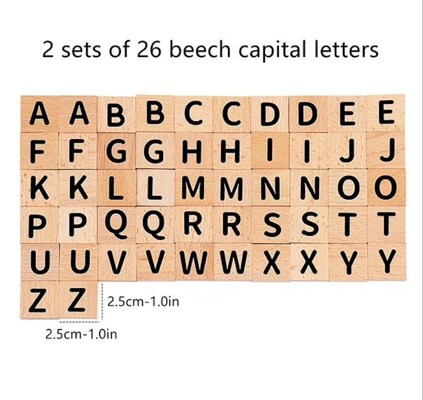 Palabras que cobran vida: Juego de Spelling con letras de madera y tarjetas ilustradas