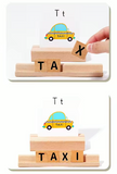 Palabras que cobran vida: Juego de Spelling con letras de madera y tarjetas ilustradas
