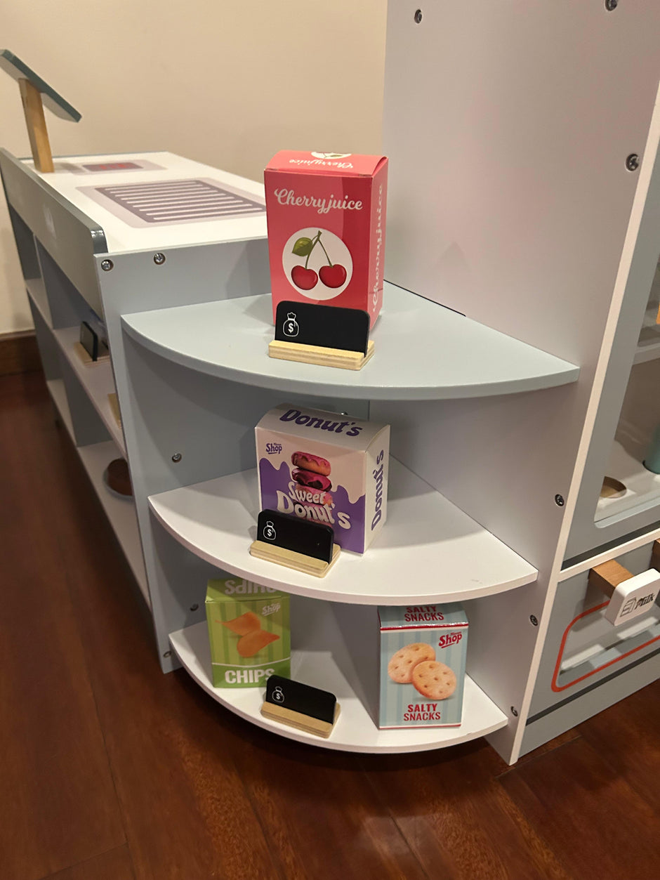 Mini Supermercado Montessori “Pequeños Compradores” – Juguete de Madera