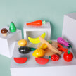 Tabla de Frutas y Verduras de Madera con Imán – Para cortar, jugar y aprender