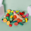 Tabla de Frutas y Verduras de Madera con Imán – Para cortar, jugar y aprender