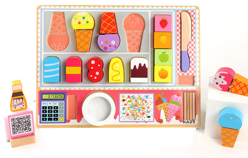 Ice Shop de Madera – Crea, Decora y Vende Deliciosos Helados de Juguete