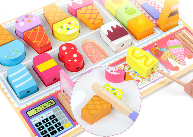 Ice Shop de Madera – Crea, Decora y Vende Deliciosos Helados de Juguete