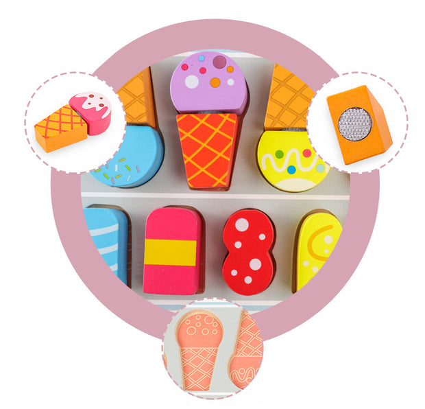 Ice Shop de Madera – Crea, Decora y Vende Deliciosos Helados de Juguete