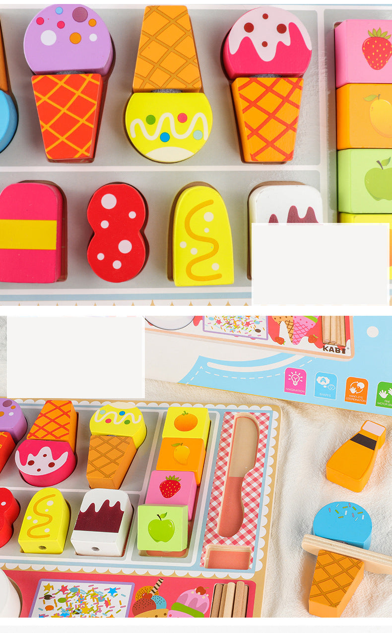 Ice Shop de Madera – Crea, Decora y Vende Deliciosos Helados de Juguete