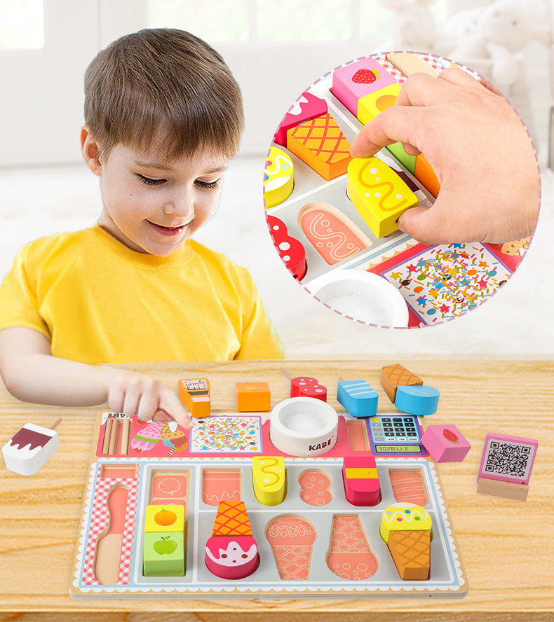 Ice Shop de Madera – Crea, Decora y Vende Deliciosos Helados de Juguete