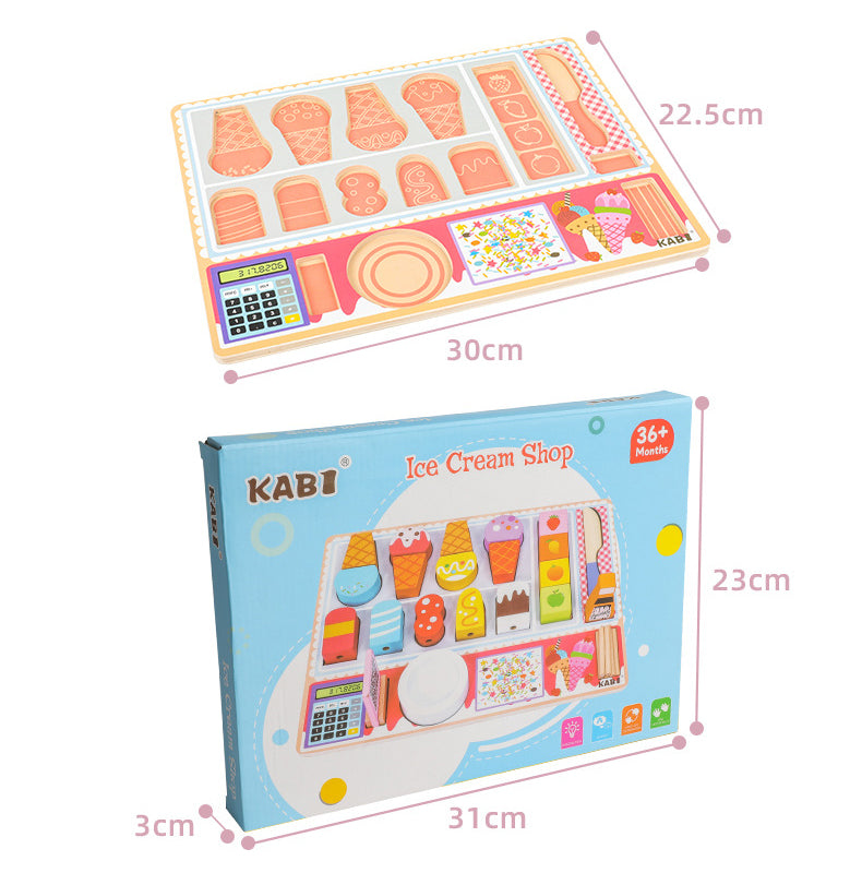 Ice Shop de Madera – Crea, Decora y Vende Deliciosos Helados de Juguete