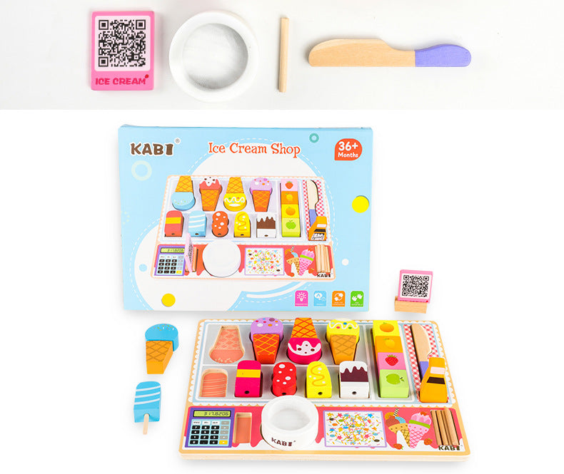 Ice Shop de Madera – Crea, Decora y Vende Deliciosos Helados de Juguete