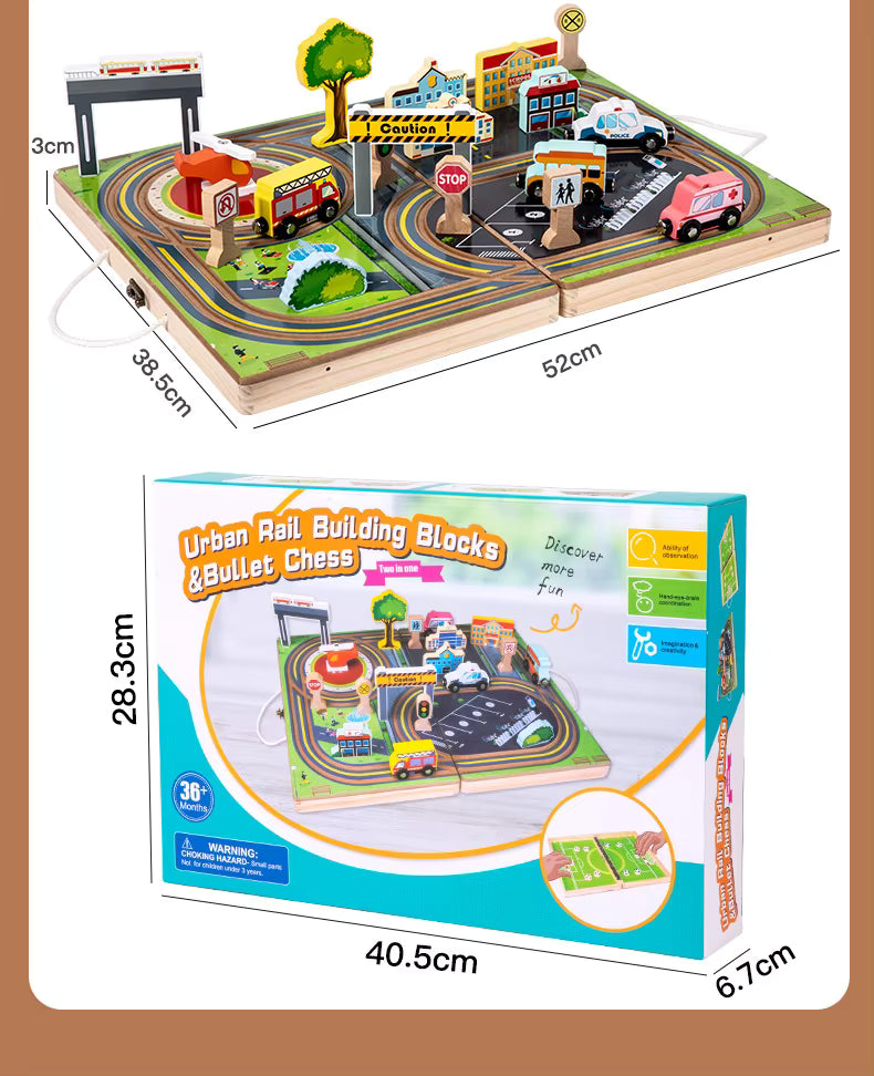 Set 2 en 1 “Ciudad sobre Ruedas y Cancha de Fútbol