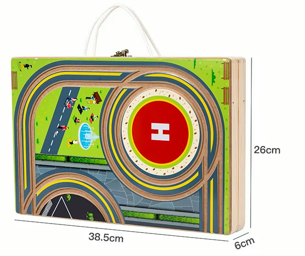 Set 2 en 1 “Ciudad sobre Ruedas y Cancha de Fútbol