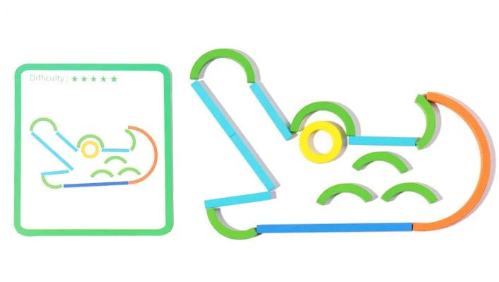 Juego Creativo de Figuras – Sticks y Aros con Tarjetas Guía