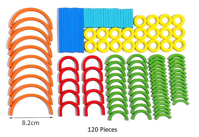 Juego Creativo de Figuras – Sticks y Aros con Tarjetas Guía