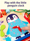 Tablero Montessori “Pingüino Aventurero” – Juguete Educativo de Madera